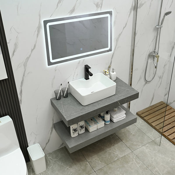 ENXA-Stone slab bathroom cabinet